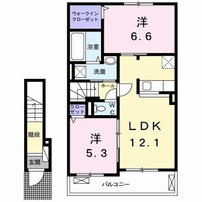 メゾンド・プチ・フルールⅦ 203【管理NO：1-024429501-02030】 ★家具家電は申し込み後に搬入します★の物件画像