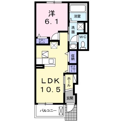 カーサ　ルピナス　Ⅰ 102【管理NO：1-023961001-01020】 ★家具家電は申し込み後に搬入します★の物件画像