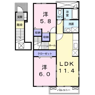 アミーウＮ 201【管理NO：1-016031601-02010】 ★家具家電は申し込み後に搬入します★の物件画像