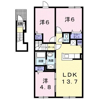 アジャート 201【管理NO：1-026910901-02010】 ★家具家電は申し込み後に搬入します★の物件画像