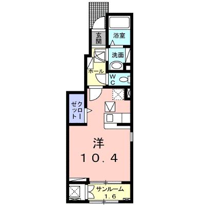 フラワーエンジェルⅡ 101【管理NO：1-024659802-01010】 ★家具家電は申し込み後に搬入します★ ★2026年08月下旬入居可能★の物件画像