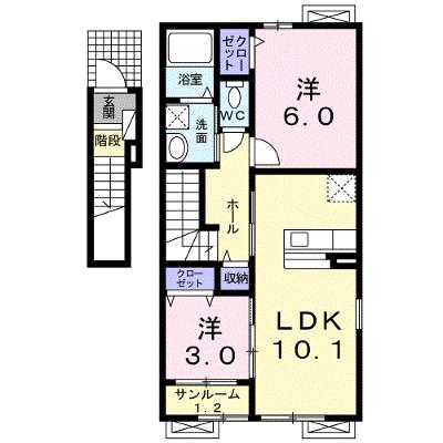 プリート　フィオーレⅡ 201【管理NO：1-018106102-02010】 ★家具家電は申し込み後に搬入します 2026年08月下旬入居可能の物件画像