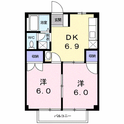 フローラル内藤Ｅ 203【管理NO：1-004454902-02030】 ★家具家電は申し込み後に搬入します★の物件画像