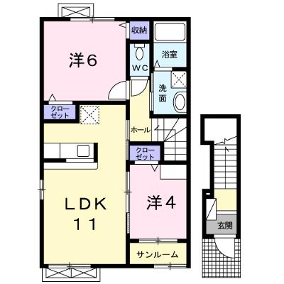 エスターテ 201【管理NO：1-019453601-02010】 ★家具家電は申し込み後に搬入します 2026年08月下旬入居可能の物件画像