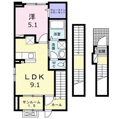 グリーンビレッジ 304【管理NO：1-027899101-03040】 ★家具家電は申し込み後に搬入します★ ★2026年12月上旬入居可能★の物件画像