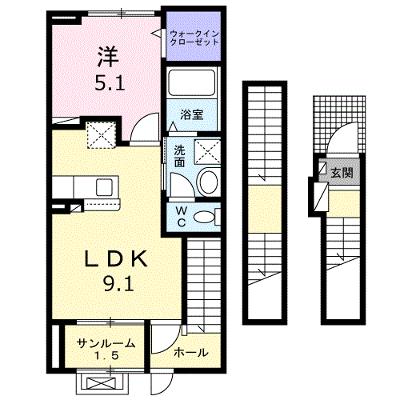 グリーンビレッジ 302【管理NO：1-027899101-03020】 ★家具家電は申し込み後に搬入します★ ★2026年11月上旬入居可能★の物件画像