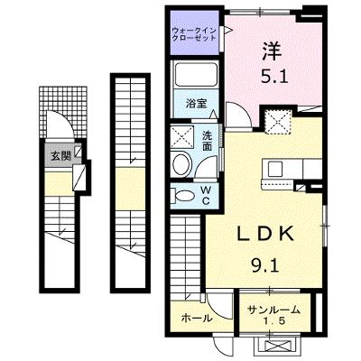 グリーンビレッジ 301【管理NO：1-027899101-03010】 ★家具家電は申し込み後に搬入します★ ★2026年11月上旬入居可能★の物件画像