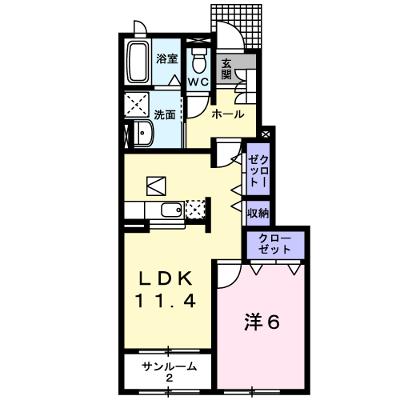 ヴィラ・かたかご　Ⅰ 102【管理NO：1-014079001-01020】 ★家具家電は申し込み後に搬入します 2026年08月下旬入居可能の物件画像