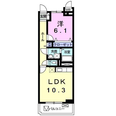 アルバ　Ⅱ 103【管理NO：1-015001102-01030】 ★家具家電は申し込み後に搬入します 2026年07月下旬入居可能の物件画像