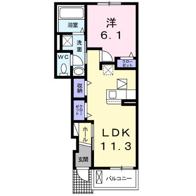 フォレストヒルⅢ 102【管理NO：1-024745601-01020】 ★家具家電は申し込み後に搬入しますの物件画像