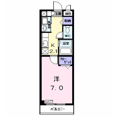 フィオーレ 202【管理NO：1-012033001-02020】 ★家具家電は申し込み後に搬入します★の物件画像