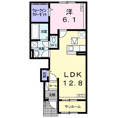 カーサ・ソレイユ 103【管理NO：1-026145101-01030】 ★家具家電は申し込み後に搬入します 2026年08月中旬入居可能の物件画像