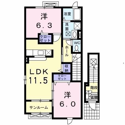 メゾン　フルール 201【管理NO：1-015085601-02010】 ★家具家電は申し込み後に搬入します 2026年07月中旬入居可能の物件画像