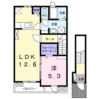 ベル　フィオーレ　Ａ 202【管理NO：1-028083001-02020】 ★家具家電は申し込み後に搬入します★の物件画像