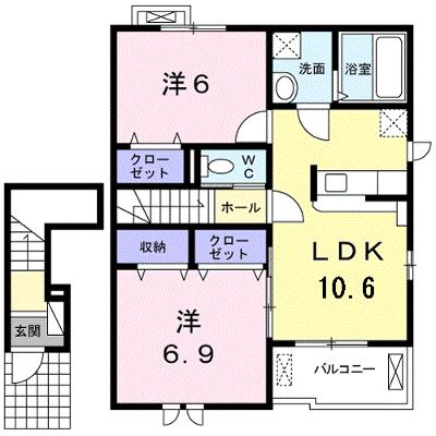 プルメリア 205【管理NO：1-023756601-02040】 ★家具家電は申し込み後に搬入します 2026年08月下旬入居可能の物件画像