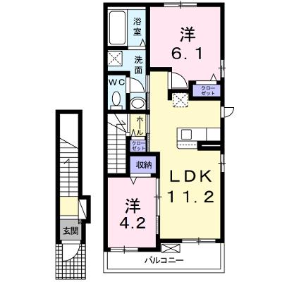 アクラス岸和田 206【管理NO：1-024671701-02050】 ★家具家電は申し込み後に搬入します★の物件画像