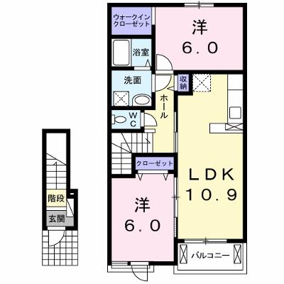 シエル・エトワレ　　Ⅰ 203【管理NO：1-021301601-02030】 ★家具家電は申し込み後に搬入します★の物件画像