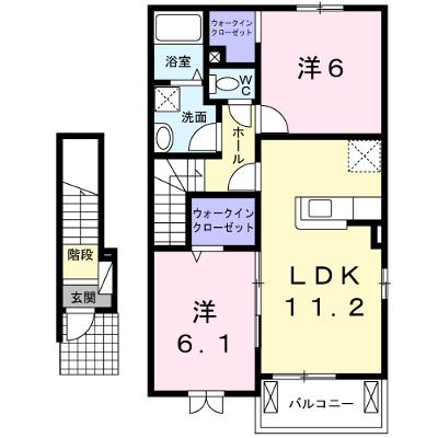 フォレスト　光　Ⅱ 203【管理NO：1-018368502-02030】 ★家具家電は申し込み後に搬入します★の物件画像