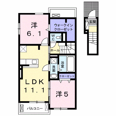 エアリー・ラブⅡ　Ａ 203【管理NO：1-024772001-02030】 ★家具家電は申し込み後に搬入します★ ★2026年08月下旬入居可能★の物件画像
