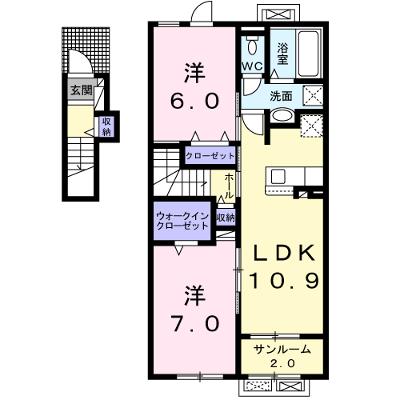 セリシール・ヴィラージュ　Ａ 202【管理NO：1-025607001-02020】 ★家具家電は申し込み後に搬入します 2026年08月中旬入居可能の物件画像
