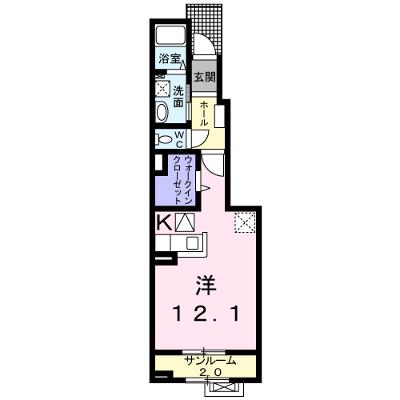 ラ　フォンテ　ヴィラ　Ｋ２ 103【管理NO：1-020830502-01030】 ★家具家電は申し込み後に搬入しますの物件画像