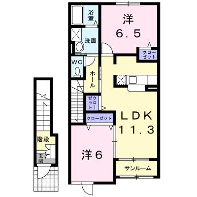 パインリーフ城東 202【管理NO：1-014049001-02020】 ★家具家電は申し込み後に搬入します 2026年08月下旬入居可能の物件画像