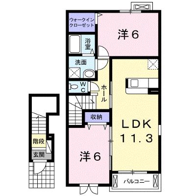 アンジュＢ 203【管理NO：1-016284302-02030】 ★家具家電は申し込み後に搬入します★の物件画像