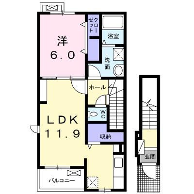 メゾン　ソレイユⅡ　Ａ 201【管理NO：1-021142701-02010】 ★家具家電は申し込み後に搬入します 2026年08月中旬入居可能の物件画像
