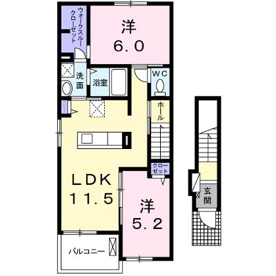 プリムヴェール　Ｃ 201【管理NO：1-025627801-02010】 ★家具家電は申し込み後に搬入します★ ★2026年08月下旬入居可能★の物件画像