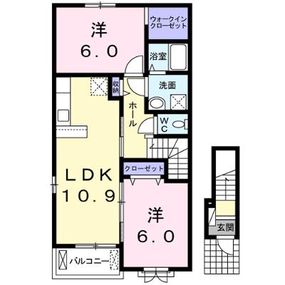 ソレイユ　Ｓｏｌｅｉｌ 201【管理NO：1-019637901-02010】 ★家具家電は申し込み後に搬入します 2026年08月下旬入居可能の物件画像