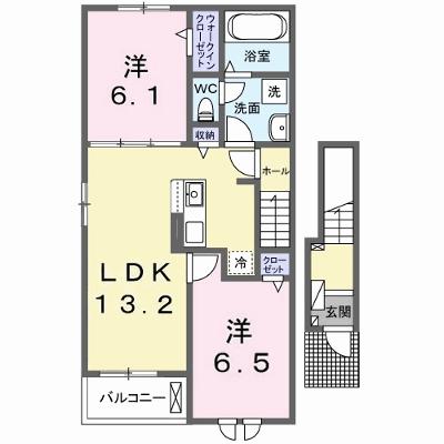 ラ　メゾン豊城Ａ 201【管理NO：1-027667201-02010】 ★家具家電は申し込み後に搬入します★の物件画像