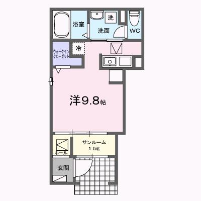 テルサ　ミヤマ 101【管理NO：1-027677001-01010】 ★家具家電は申し込み後に搬入します★ ★2026年09月中旬入居可能★の物件画像