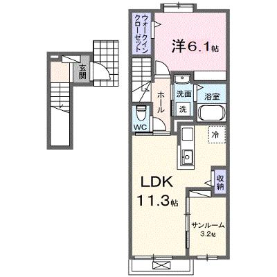 スタービレＮＡＫＡＯ 204【管理NO：1-027720301-02040】 ★家具家電は申し込み後に搬入します 2026年08月下旬入居可能の物件画像
