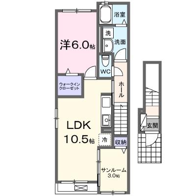エピナール土浦１ 201【管理NO：1-027333801-02010】 ★家具家電は申し込み後に搬入します★ ★2026年08月中旬入居可能★の物件画像