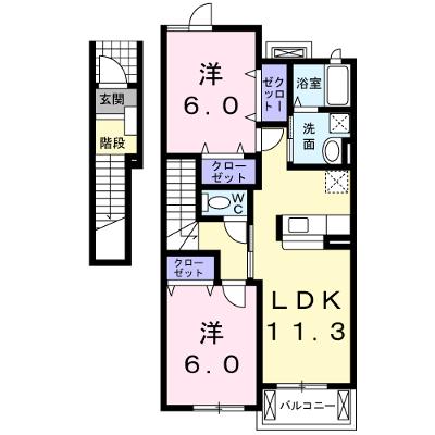 エスポワール杢師 203【管理NO：1-015407301-02030】 ★家具家電は申し込み後に搬入します★の物件画像