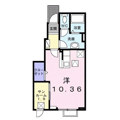 ユ・クラルテ 102【管理NO：1-027423201-01020】 ★家具家電は申し込み後に搬入します★の物件画像