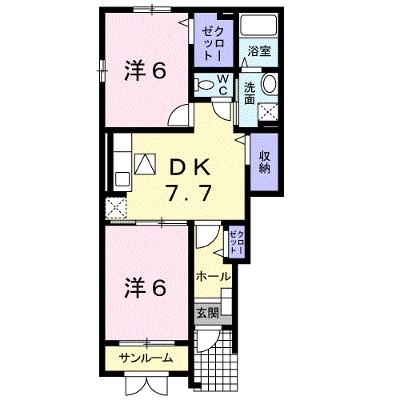 シャンドエトワールⅡ 102【管理NO：1-016448002-01020】 ★家具家電は申し込み後に搬入します★の物件画像
