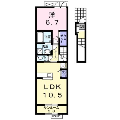 ヴィラ　メリオール 204【管理NO：1-023403601-02040】 ★家具家電は申し込み後に搬入します 2026年08月下旬入居可能の物件画像