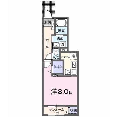 アヴニール 102【管理NO：1-028689101-01020】 ★家具家電は申し込み後に搬入します 2026年12月下旬入居可能の物件画像
