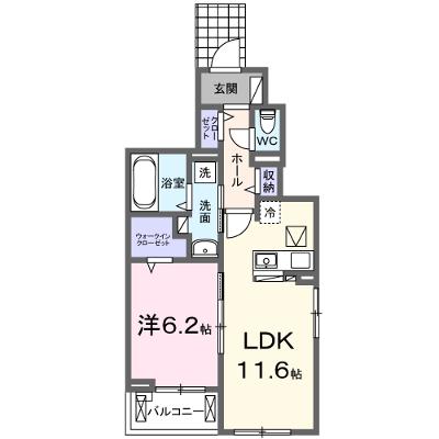 シャンティ長沢 101【管理NO：1-025160801-01010】 ★家具家電は申し込み後に搬入します 2027年02月上旬入居可能の物件画像