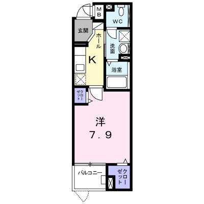 プラシードＫⅡ 101【管理NO：1-023679201-01010】 ★家具家電は申し込み後に搬入します 2026年07月下旬入居可能の物件画像