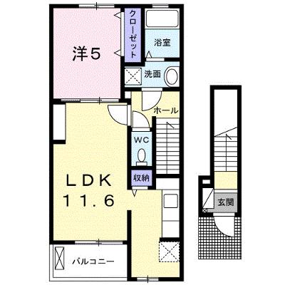 カサベルテ・ホオノキ 202【管理NO：1-025567801-02020】 ★家具家電は申し込み後に搬入します 2026年08月下旬入居可能の物件画像
