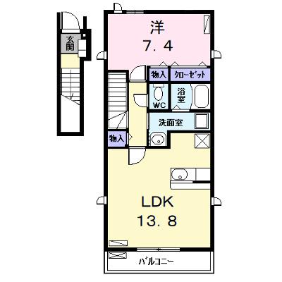プリムローズ　Ⅰ 201【管理NO：1-017761601-02010】 ★家具家電は申し込み後に搬入します★の物件画像