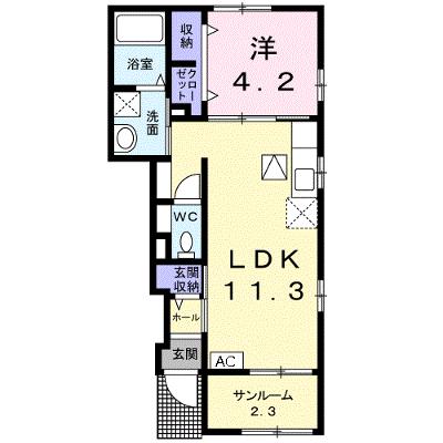 ペッレグリーノⅡ 102【管理NO：1-022768602-01020】 ★家具家電は申し込み後に搬入します 2026年08月下旬入居可能の物件画像