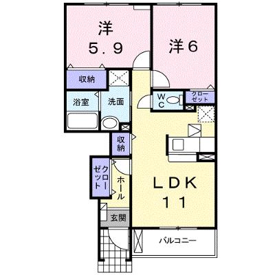 パルティール 102【管理NO：1-014678701-01020】 ★家具家電は申し込み後に搬入しますの物件画像