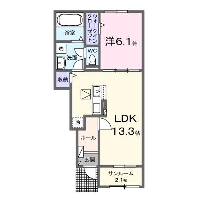カーサ　フェリーチェ 105【管理NO：1-027261401-01040】 ★家具家電は申し込み後に搬入します 2026年08月下旬入居可能の物件画像