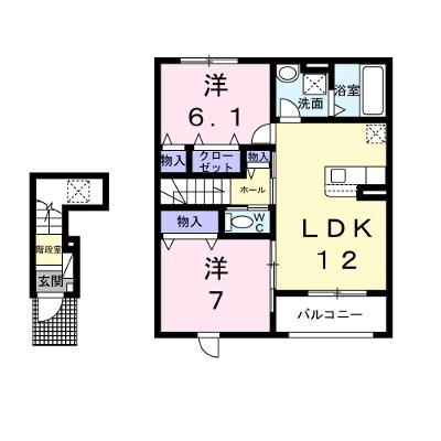 カルム　シャーンス 202【管理NO：1-027157901-02020】 ★家具家電は申し込み後に搬入します★ ★2026年09月中旬入居可能★の物件画像