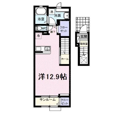 カシェット 203【管理NO：1-027390101-02030】 ★家具家電は申し込み後に搬入します 2026年07月中旬入居可能の物件画像