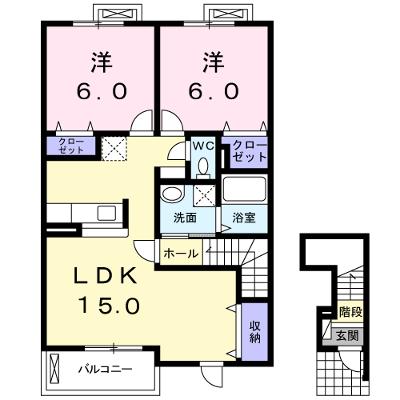 ブローテ　エスパシオ　Ⅱ 201【管理NO：1-018927602-02010】 ★家具家電は申し込み後に搬入します 2026年07月中旬入居可能の物件画像