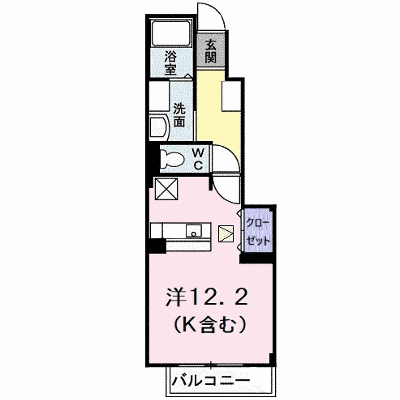 フラン　ブリッサ　Ａ 103【管理NO：1-012759801-01030】 ★家具家電は申し込み後に搬入します★の物件画像